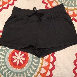 Black Lululemon Loop Back shorts